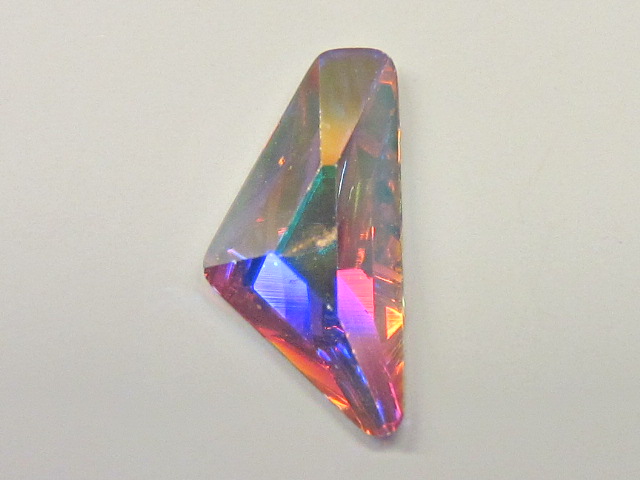 12pcs. TRIANGLE ALPHA 10x5mm CRYSTAL AB FLATBACK European Rhinestones